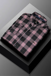 Turbo Plaid Pattern Creation Long Sleeve Cotton Casual Shirt